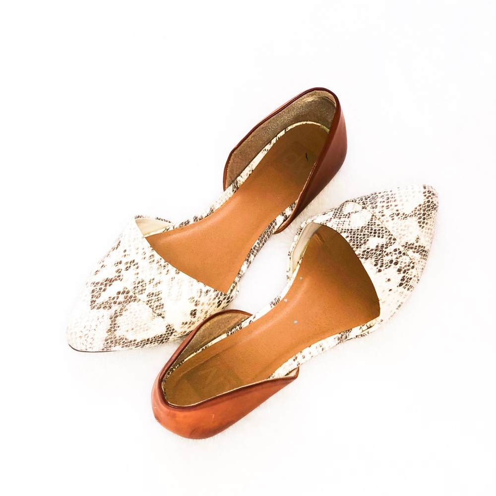 DV by Dolce Vita Snakeskin D’Orsay Flats